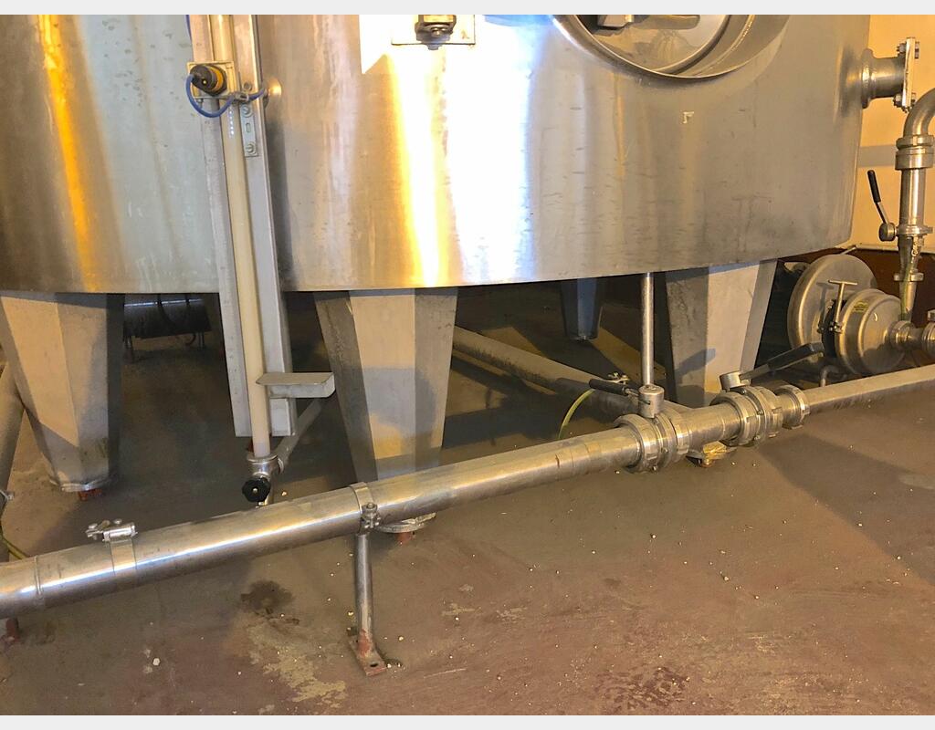 Cuve inox 316 fond conique sur pieds - 14.500 litres