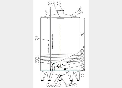 cuve stockage INOX 304L/316L refroidit 6,34 m2 MATERIEL NEUF