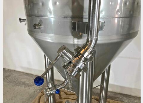 304 stainless steel vat - Closed on feet - Cylindro-conical