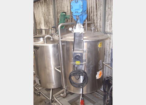 CUVE INOX 400 LITRES INOX 316L - Agitée, mobile sur roullettes.