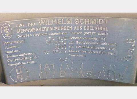 Cuve inox Marque : WILHELM SCHMIDT