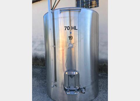 Cuve inox fermée fond conique - 7000 l (70 hls)