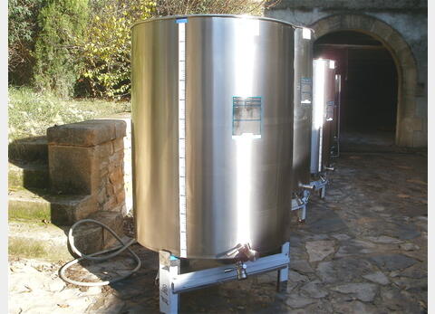Cuve inox fond bombé à chapeau flottant - avec socle inox
