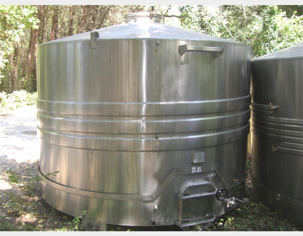 Cuve inox sur pieds, circuit coquill&eacute;