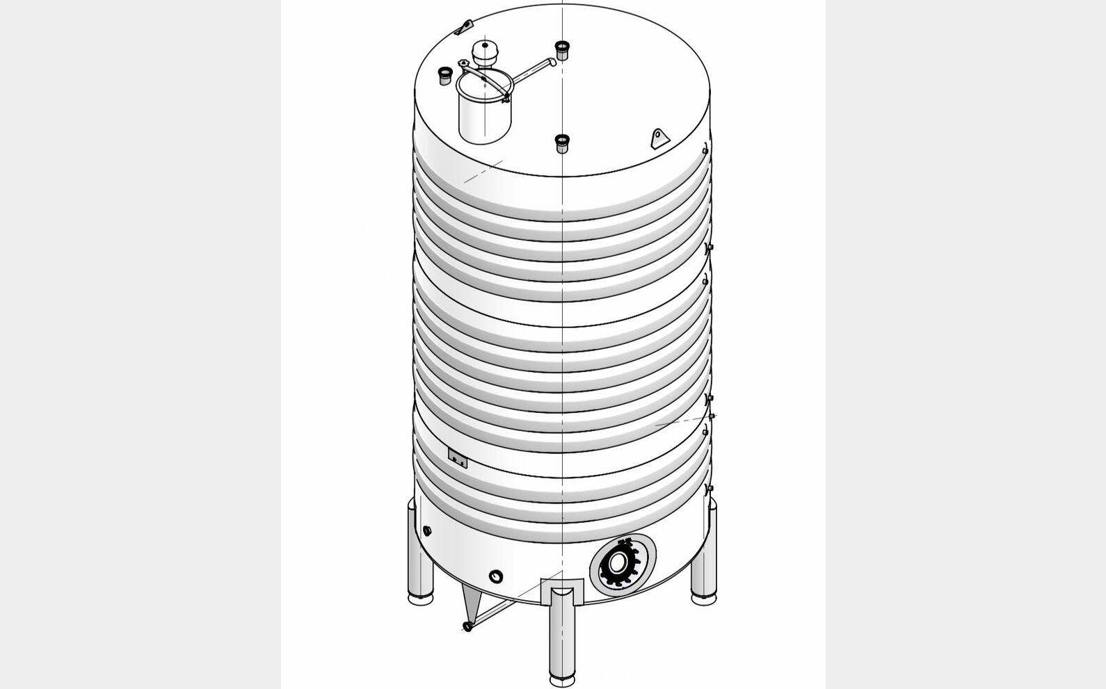 cuve INOX 316L ferm&eacute;e circuit coquill&eacute; MATERIEL NEUF