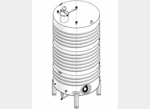 cuve INOX 316L ferm&eacute;e circuit coquill&eacute; MATERIEL NEUF