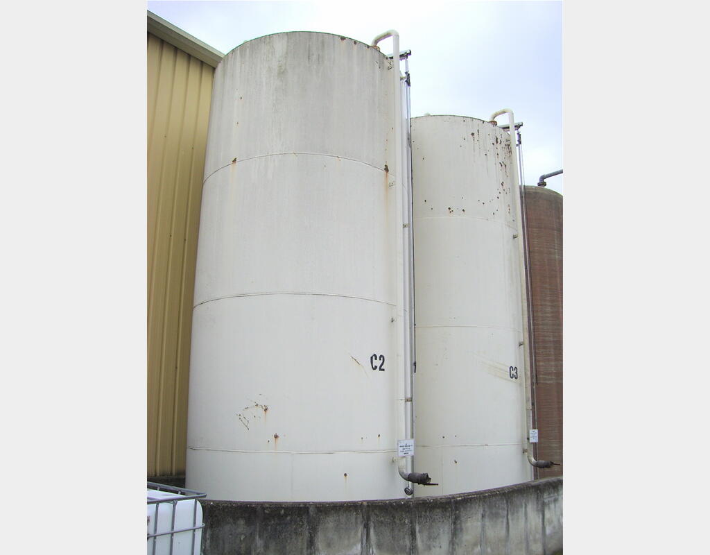 Cuve de stockage ACIER, 50000 litres - Fond plat