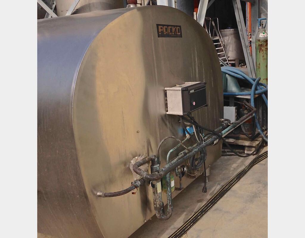 Cuve inox de stockage isolée - Volume :  4400 litres