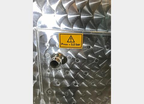 Cuve Inox fond conique chapeau flottant - sur pieds Capacité 1500 L