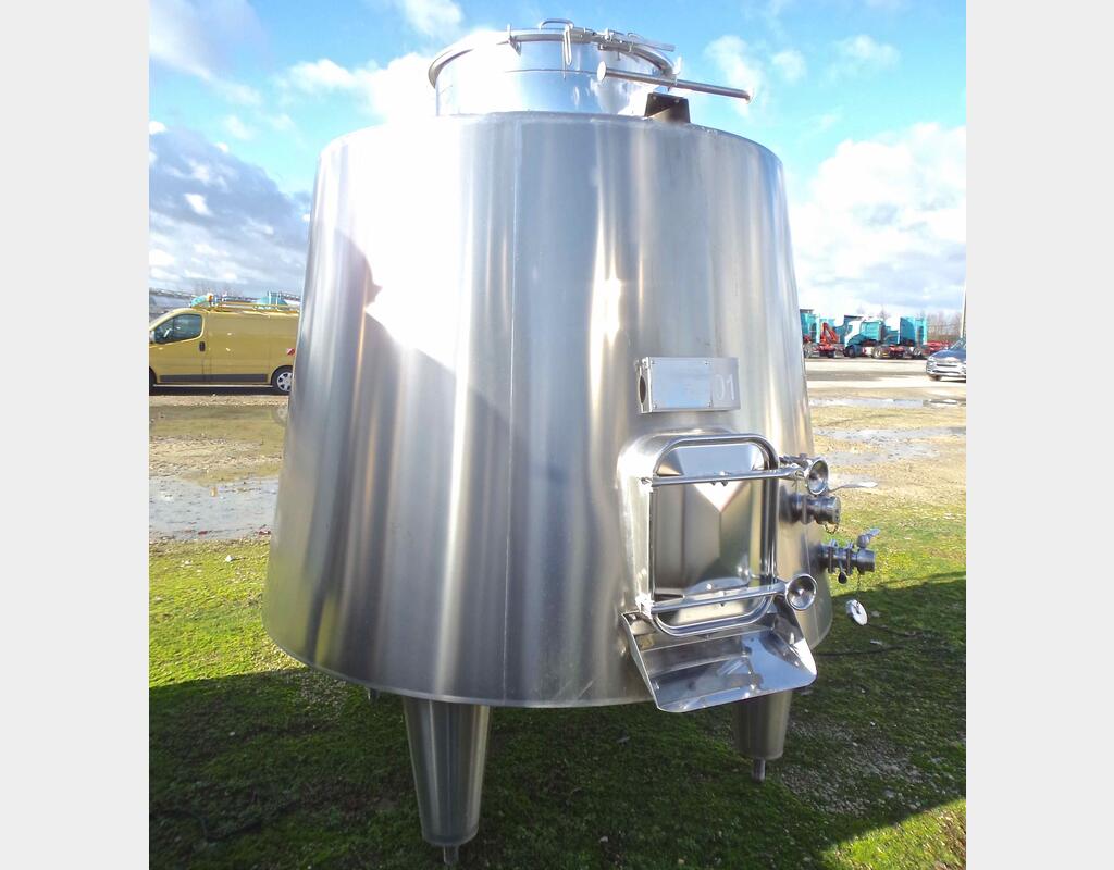 Cuve tronconique climatisée et isolée - Volume : 40 HL (4000 litres)