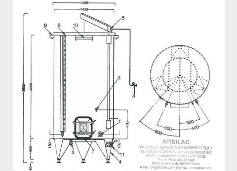 Cuve inox &agrave; chapeau flottant  40 hls MATERIEL NEUF