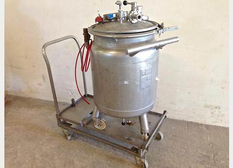 Cuve inox de stockage sur roulettes 70 L