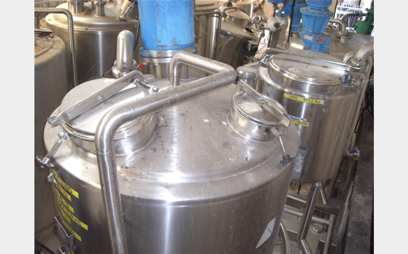 Cuve inox 316L agit&eacute;e, r&eacute;chauff&eacute;e volume : 500 litres marque : PIERRE GUERIN