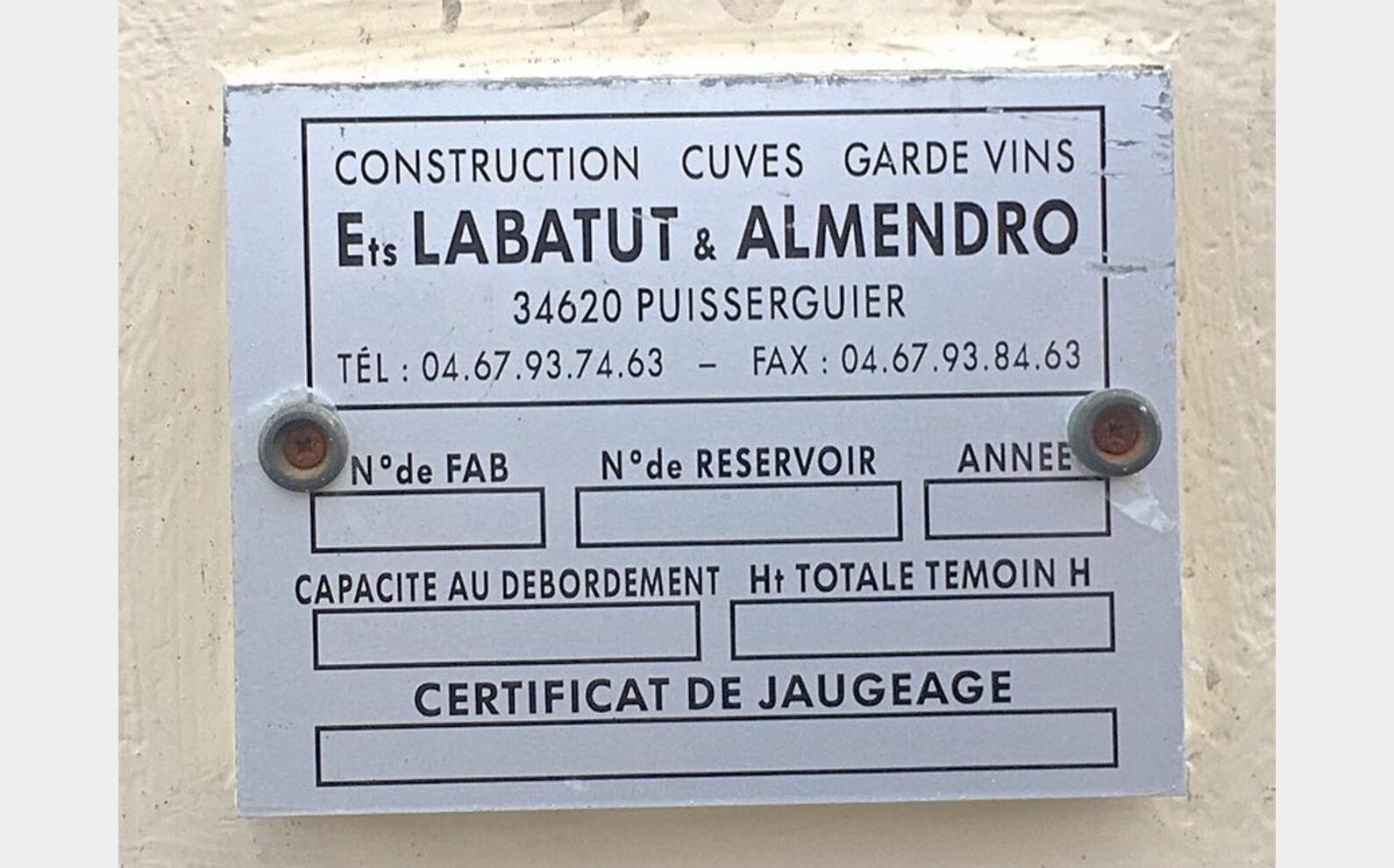 Cuve ferm&eacute;e fibre