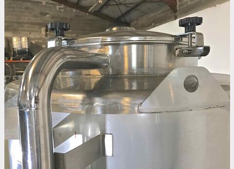 304 stainless steel tank - Closed - On feet - Cylindrical-conical