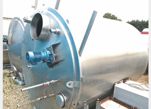 Cuve inox cylindrique verticale agitée - isolée sur pieds capacité 100 hls