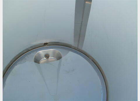 Cuve inox fond bombé à chapeau flottant - avec socle inox