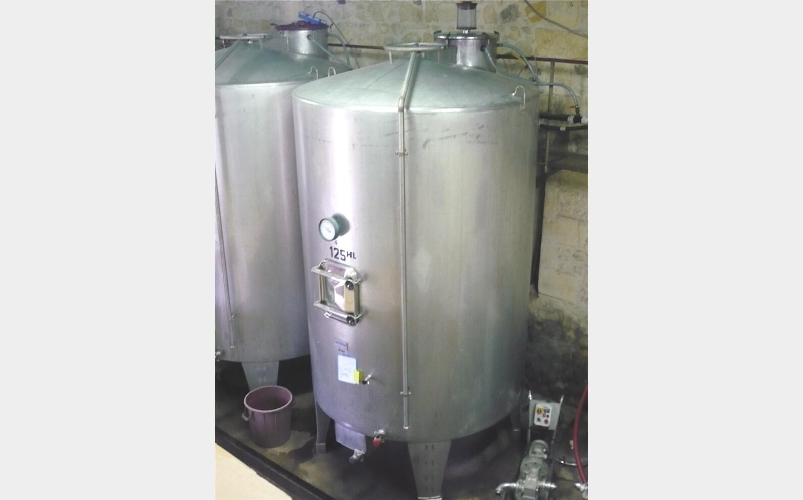 cuve stockage INOX 304 Agroalimentaire (vin rouge) Marque : CARTIER