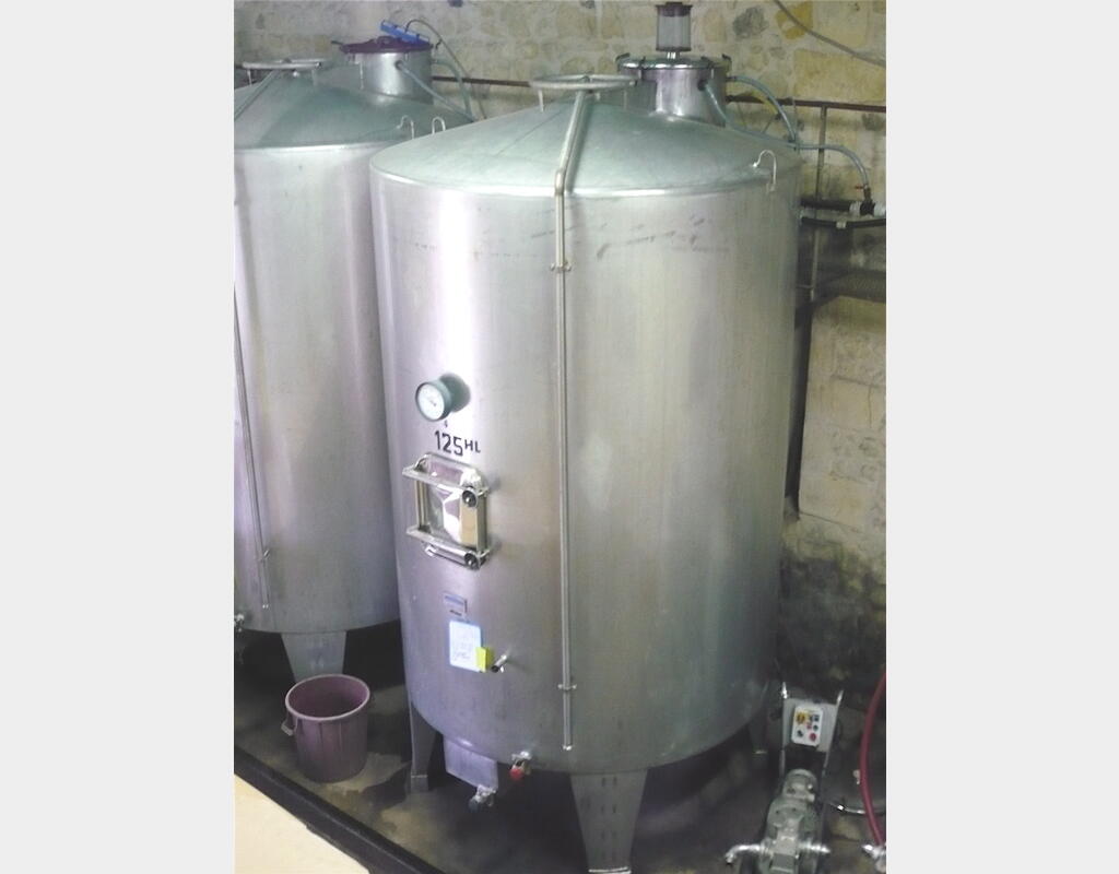 cuve stockage INOX 304 Agroalimentaire (vin rouge) Marque : CARTIER