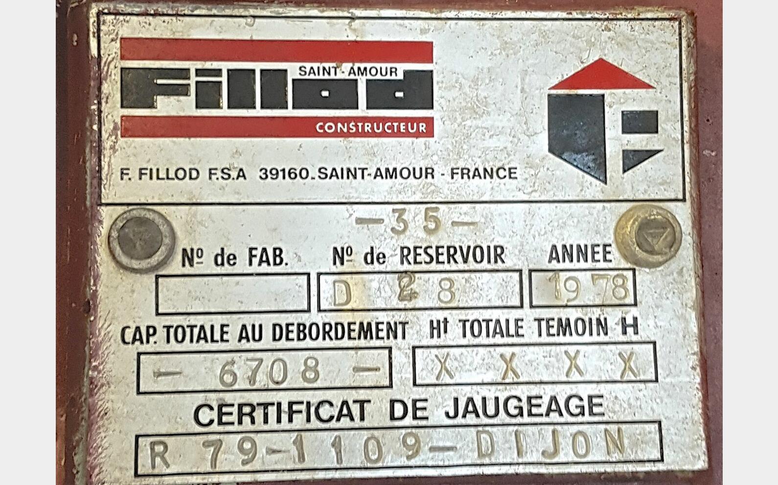 Cuve ferm&eacute;e acier emaill&eacute; Marque : FILLOD