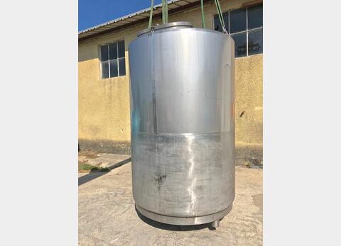 Vertical cylindrical stainless steel tank - Volume: 4000 liters