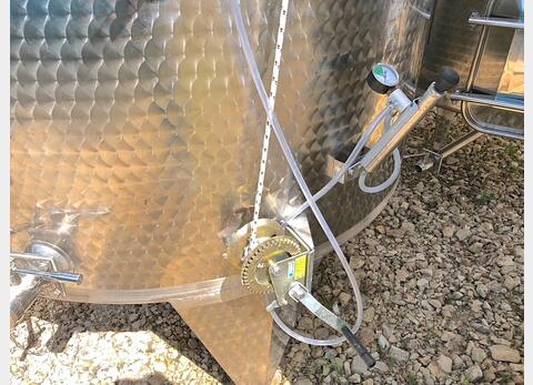 Cuve INOX &agrave; chapeau flottant 50 hls. Fond conique sur pieds
