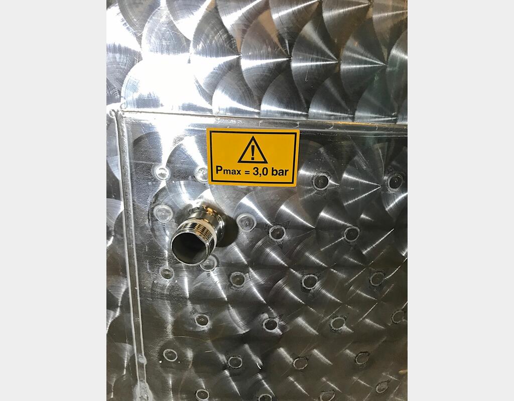 304 stainless steel tank - Conical bottom - Floating hat