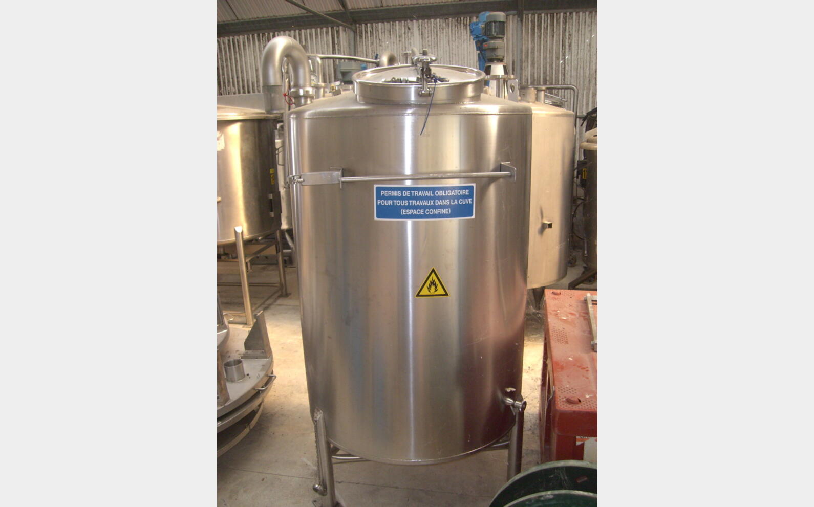 Cuve inox 316L de stockage
