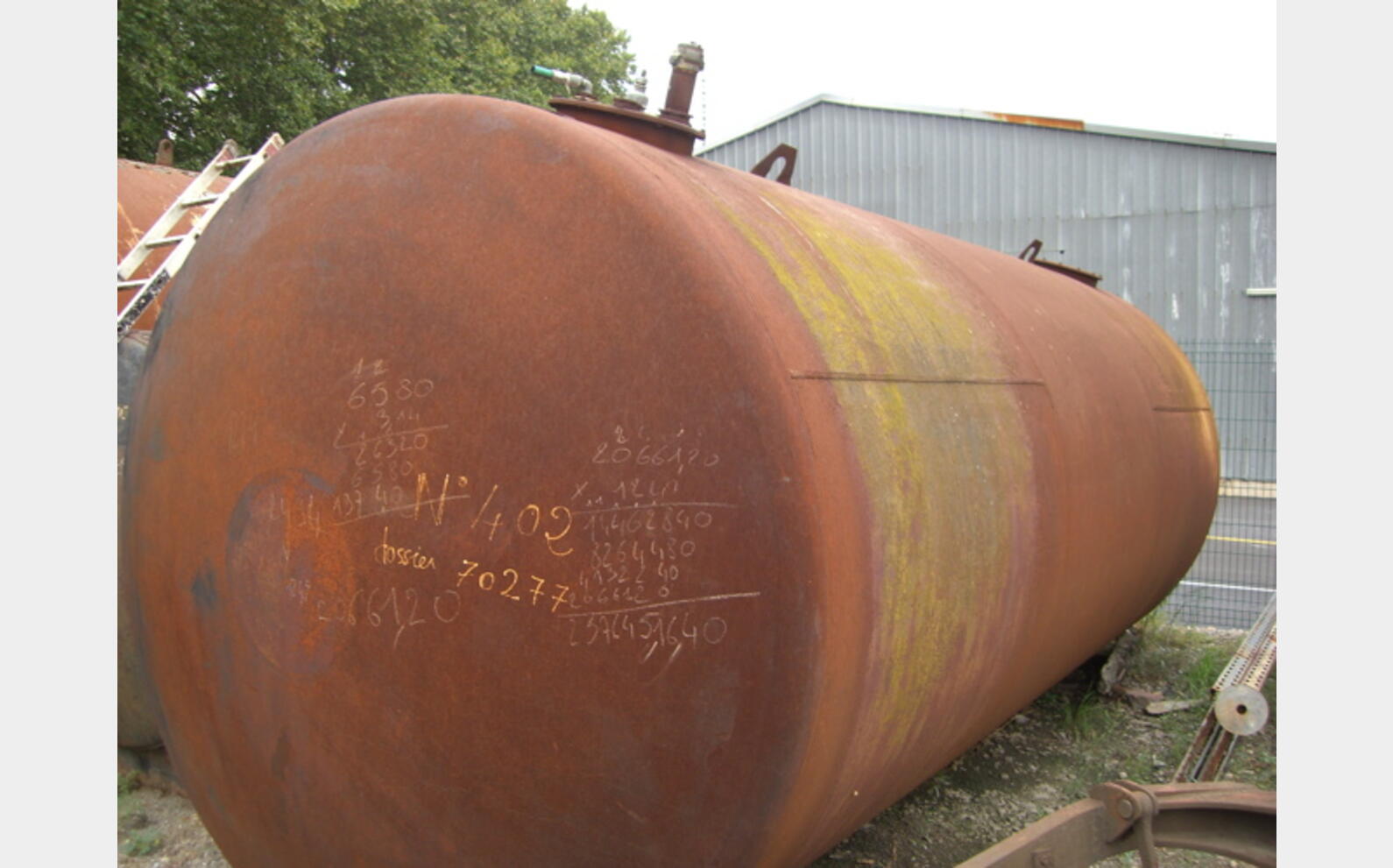 Cuve de stockage acier de 32m3 diam&egrave;tre 2,50 m