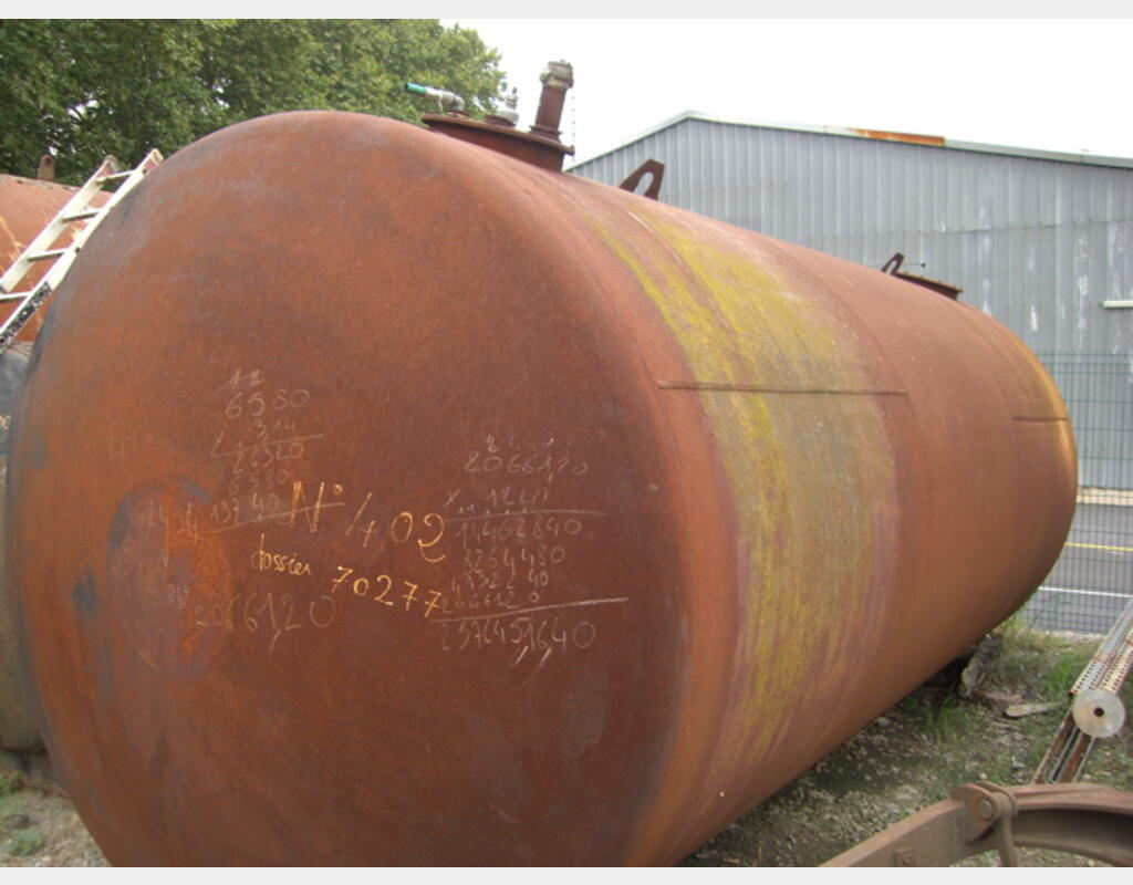 Cuve de stockage acier de 32m3 diam&egrave;tre 2,50 m