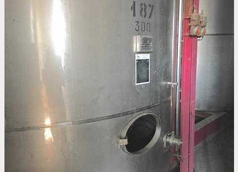 Cuve Inox cylindrique verticale - fond plat de 30 000 litres