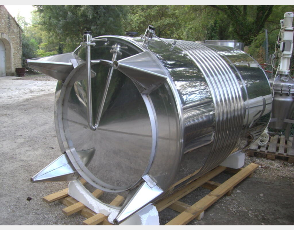 CUVE INOX 304 DE STOCKAGE 60 HLS - FOND CONIQUE