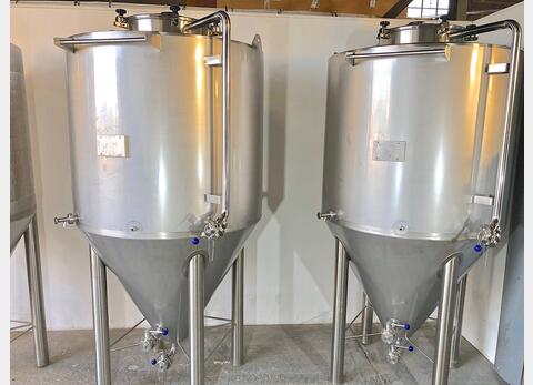 304 stainless steel tank - Cylindro-conical - Isolée - Ceintures de refroidissement