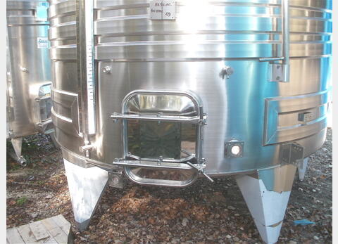 Cuve à chapeau flottant en INOX 304 - avec anneaux de refroidissement