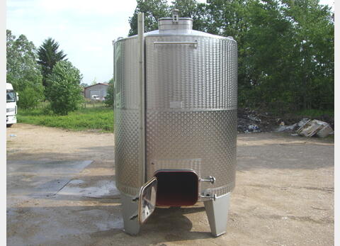 Cuve cylindrique verticale inox,