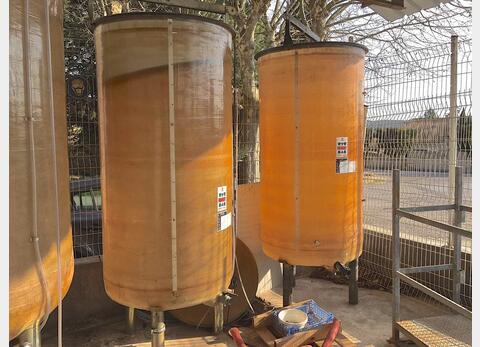 Cuve fibre cylindrique verticale - de 15 hls (1 500 l)