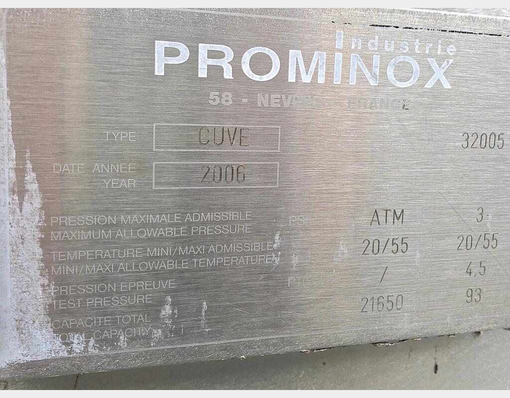 Cuve INOX de mélange isolée - Marque : PROMINOX