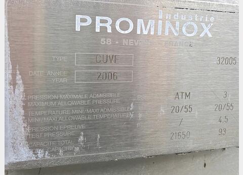 Cuve inox agit&eacute;e isol&eacute;e circuit coquill&eacute; Volume : 21650 litres