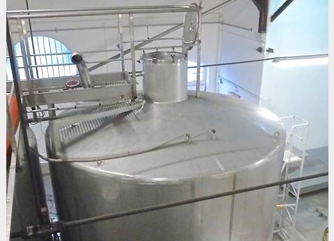 Cuve inox fond inclin&eacute; Volume : 366 HLS (36600 litres)