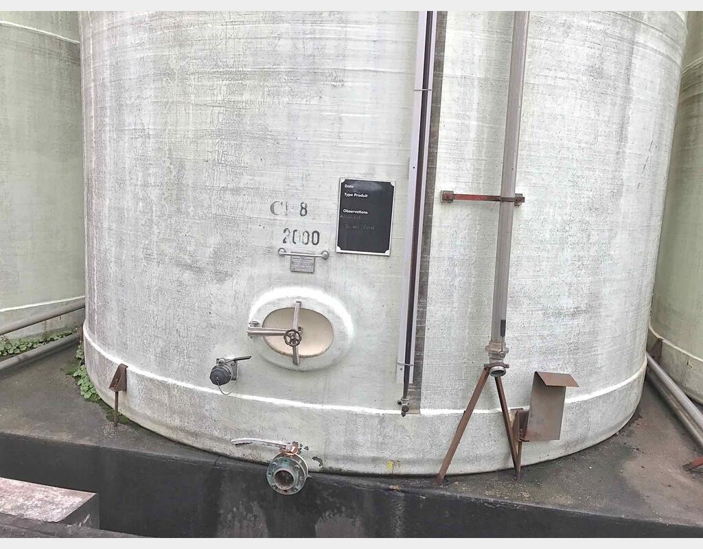 Cuve fibre de verre - de 2000 hls (200 000 L)