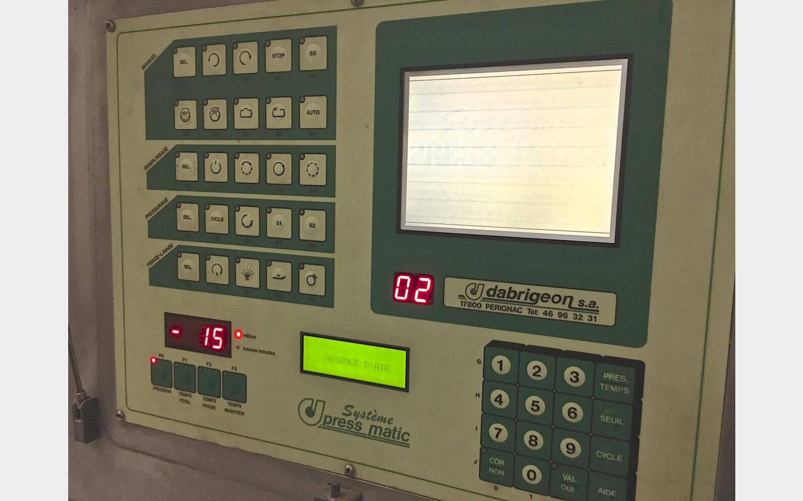 Pressoir pneumatique Mod&egrave;le : Airpress 80 ECO