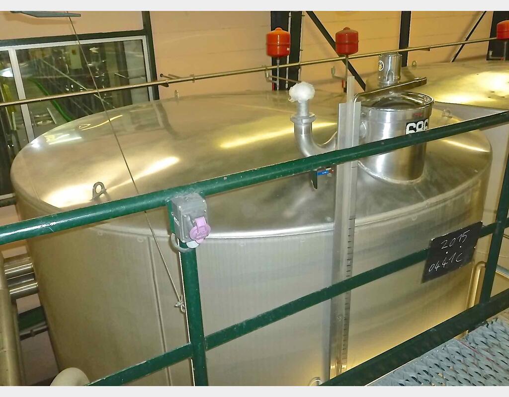Cuve inox 316L agitée, isolée - Avec circulation forcée