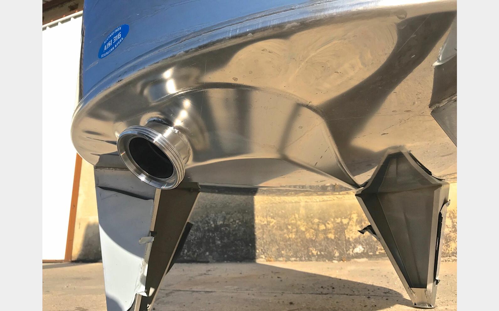 316 stainless steel tank -  - Cooling belts 25 HL (2500 litres) ARSILAC