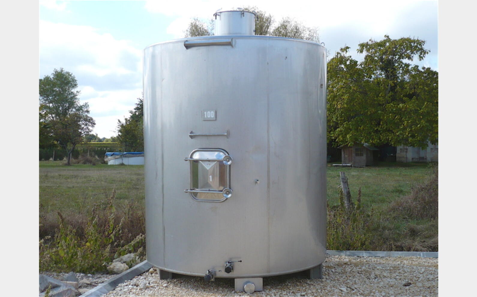 cuve stockage INOX 304 Agroalimentaire (vin rouge) Volume : 10000 litres