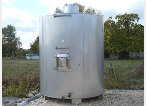 Cuve de stockage en INOX 304 - Cylindrique verticale à fond plat