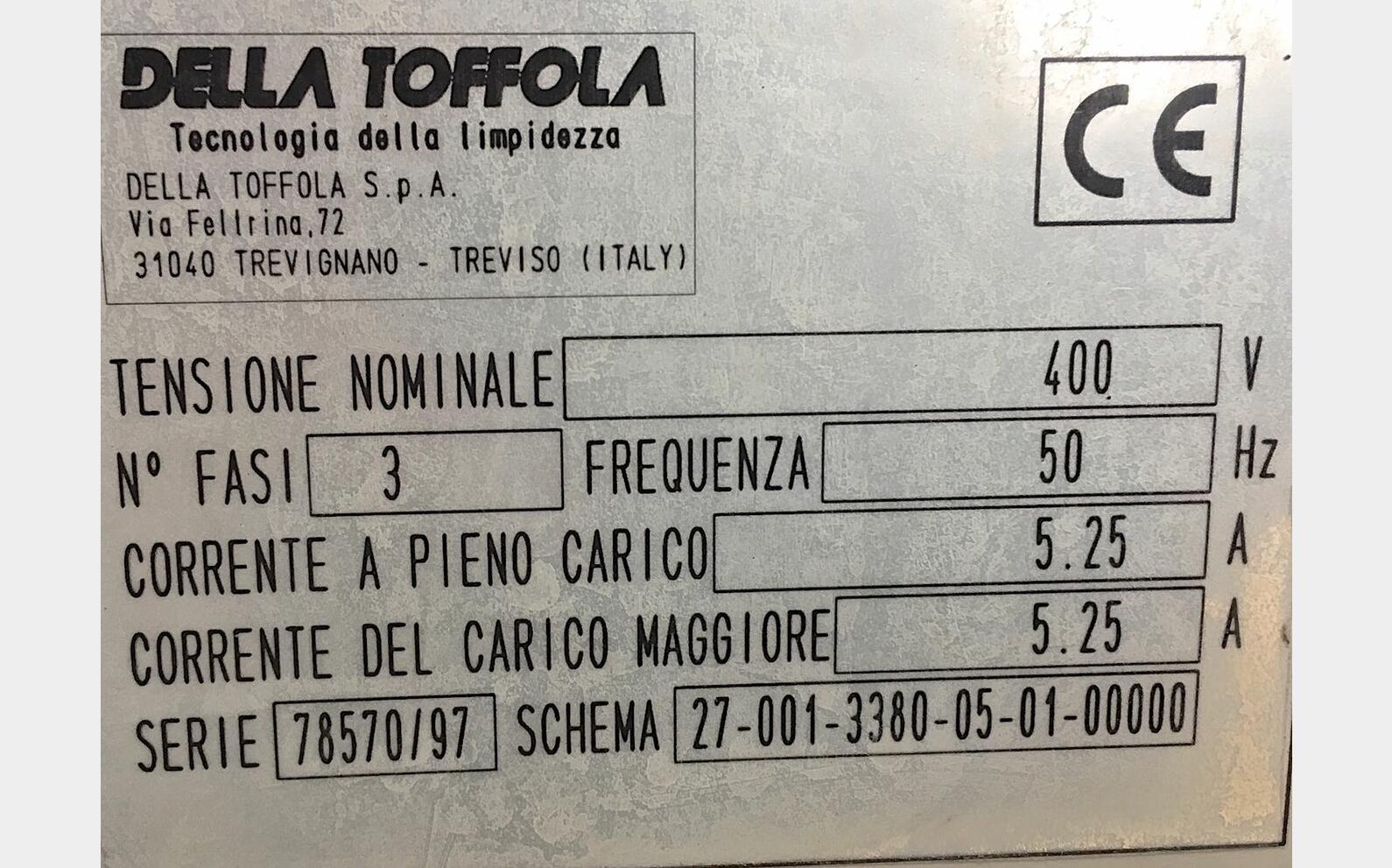 filtre presse DELLA TOFFOLA