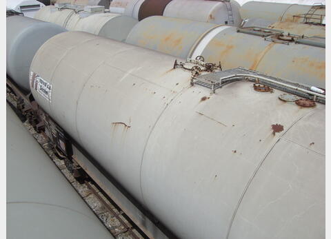 Citerne horizontale sur chassis, 86m3 - Acier Brut