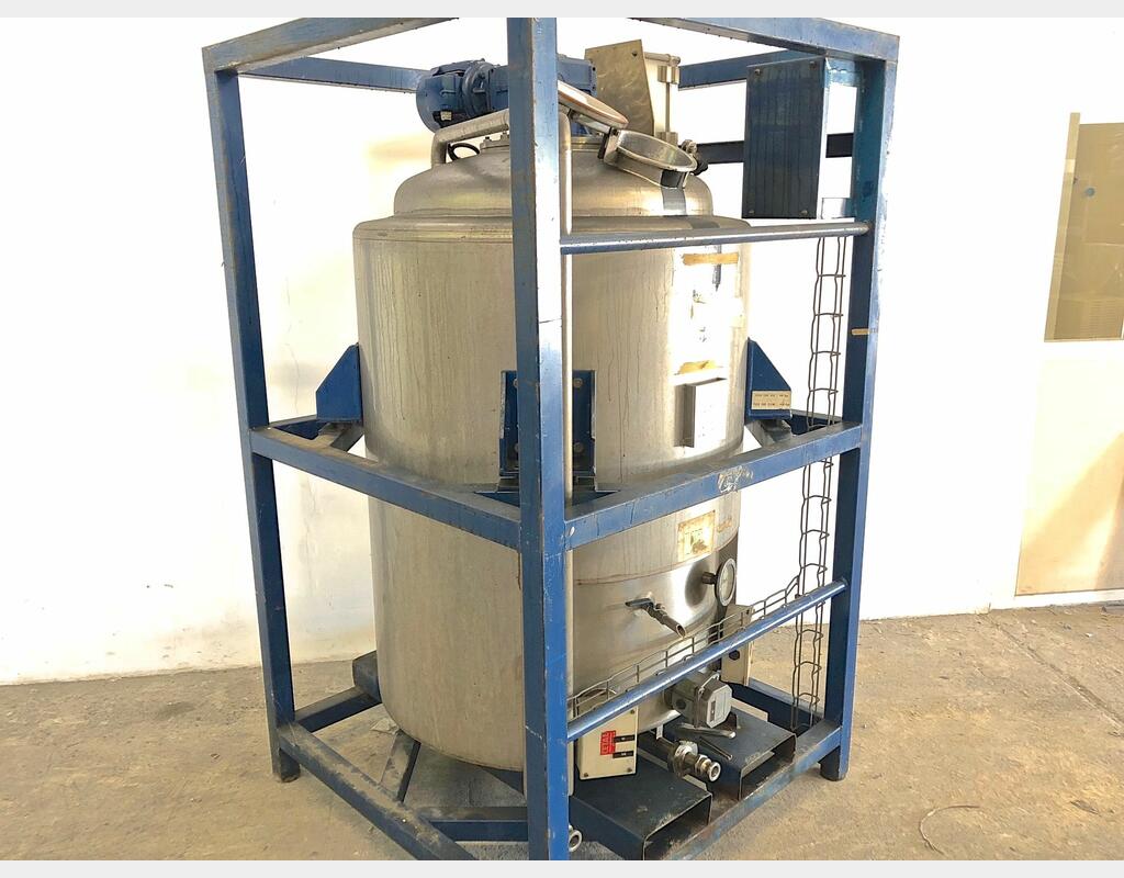 Cuve de mélange inox sur châssis - Capacité : 500 litres