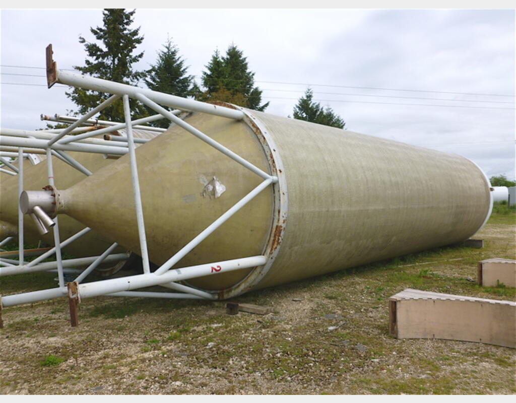 Silo en fibre de verre compartimenté - Volume : 70 m3 (2 fois 35 m3)