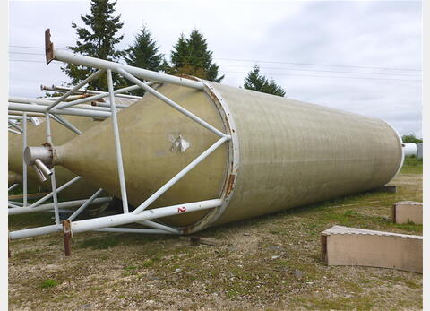 Silo en fibre de verre compartimenté - Volume : 70 m3 (2 fois 35 m3)